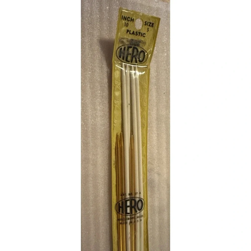 Vtg Scovill Hero Knitting Needles Size 5 10